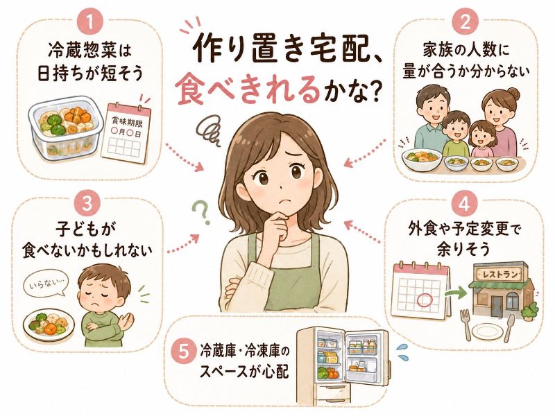 作り置き宅配で食べきれないかもと不安になる理由