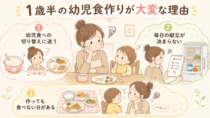 1歳半の幼児食作りが大変になりやすい理由