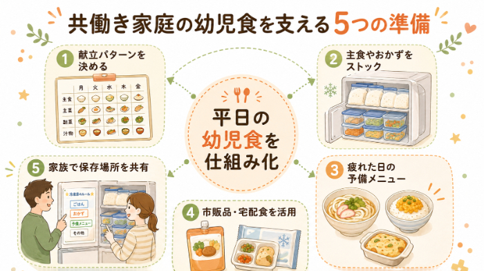 共働き家庭の幼児食を支える5つの準備