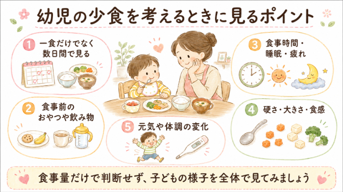 幼児の少食を考えるときに見るポイント