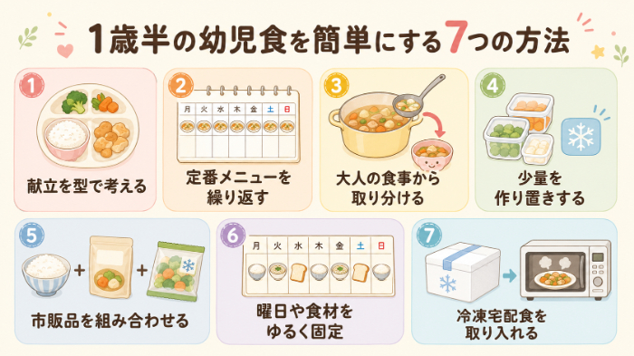 1歳半の幼児食を簡単にする7つの方法