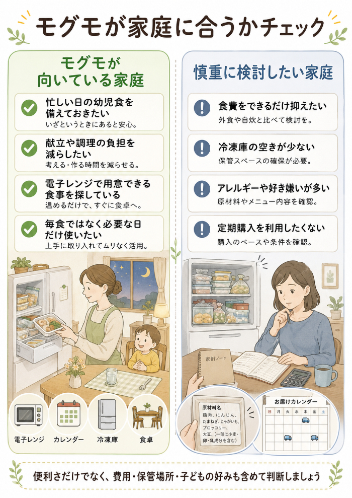 モグモが向いている家庭・慎重な家庭