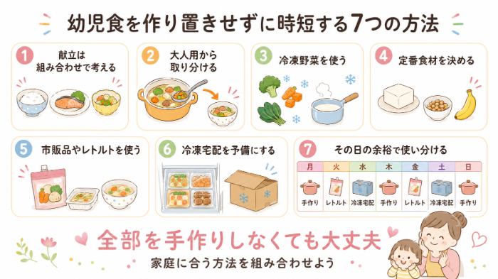 幼児食を作り置きせずに時短する7つの方法